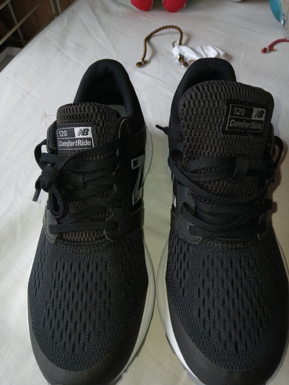 New Balance Men’s 520 ComfortRide Athletic Sneakers in Black and White